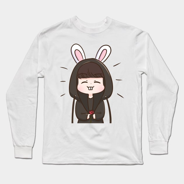 Bunny Jungkook Long Sleeve T-Shirt by Oricca